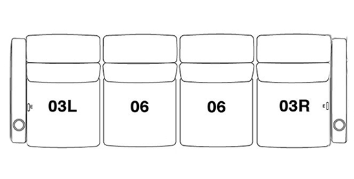 FrontRow™ 4 seat straight opt8