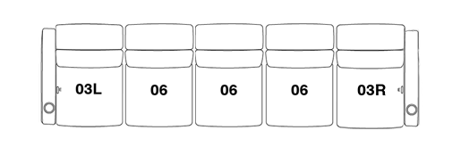 FrontRow™ 5 seat straight opt4