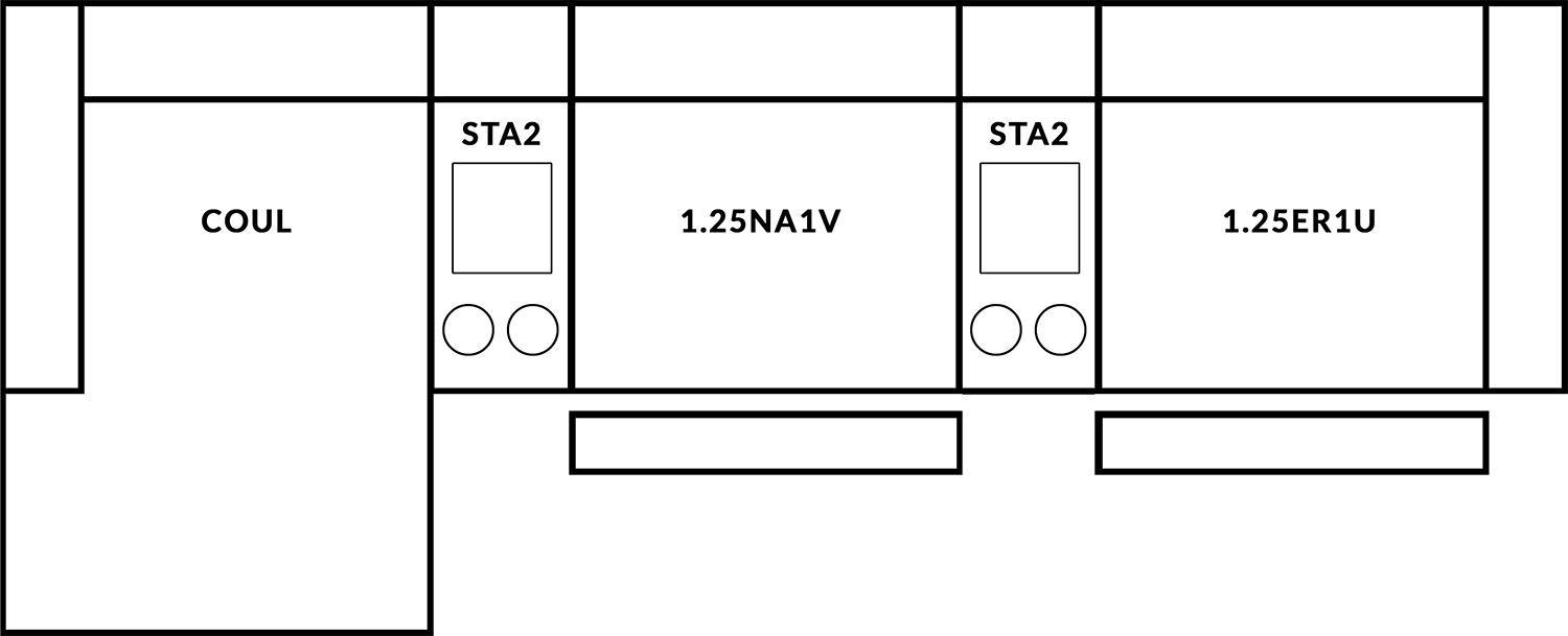 FrontRow™ Luno 3 seat straight Option 13