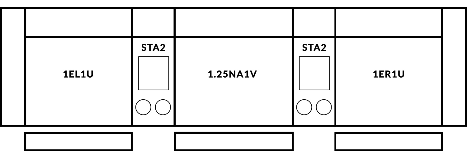 FrontRow™ Modern 3 seat straight Option 8