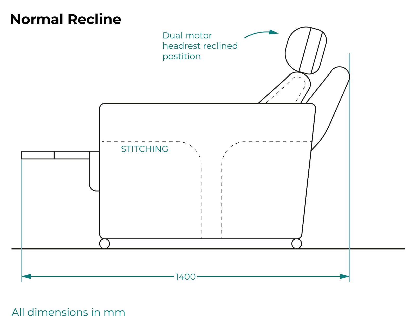 Serenity sideview - normal recline